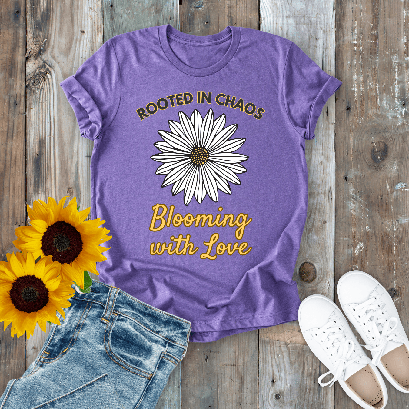 mom life tee that says Flower Mom Humor T-Shirt for moms