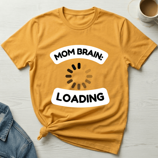 mom life tee that says Funny Mom Brain T-Shirt for moms