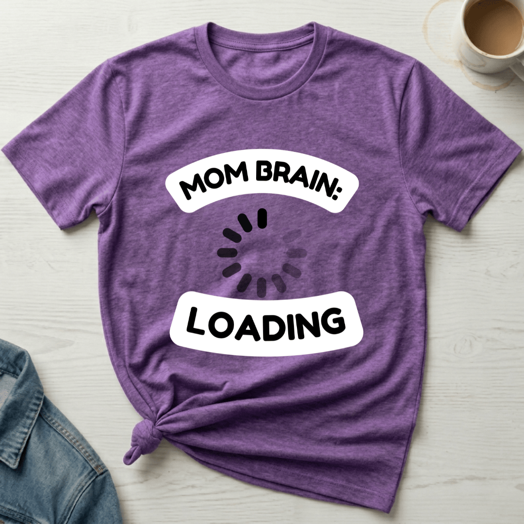 mom life tee that says Funny Mom Brain T-Shirt for moms