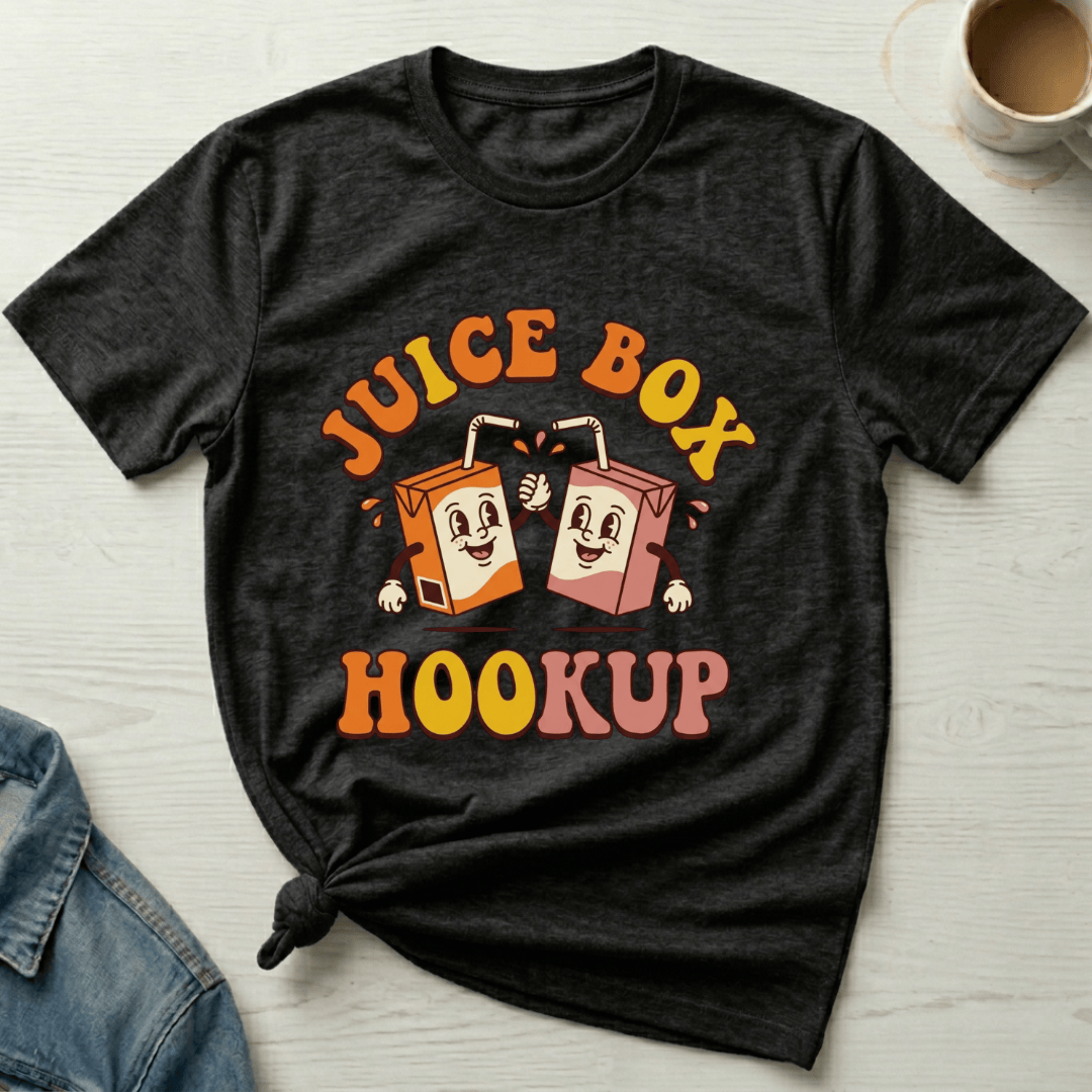 mom life tee that says Juice Box Hookup Mom T-Shirt for moms