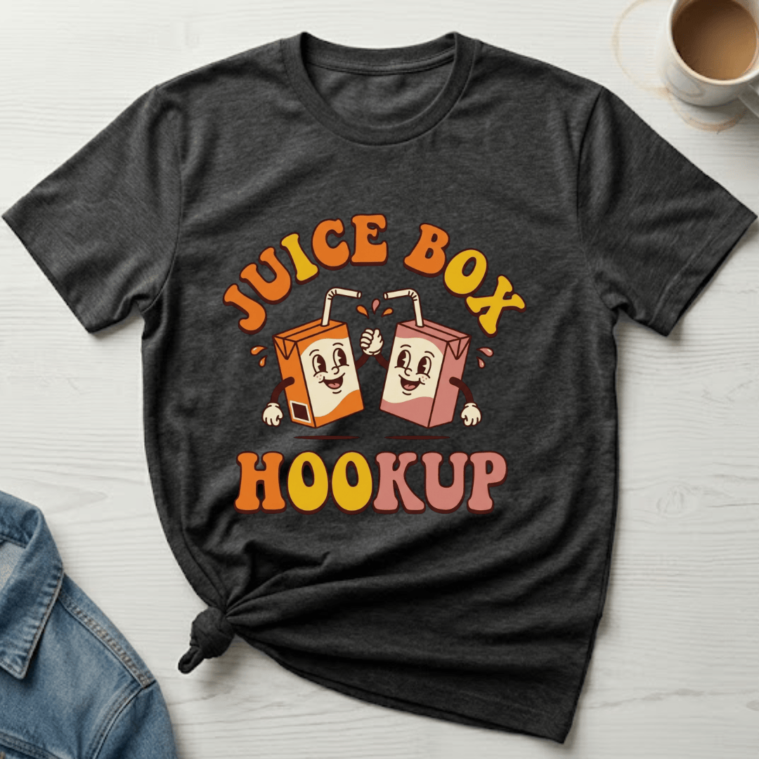 mom life tee that says Juice Box Hookup Mom T-Shirt for moms