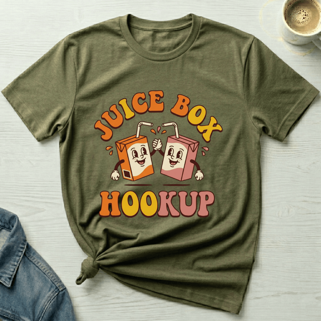 mom life tee that says Juice Box Hookup Mom T-Shirt for moms