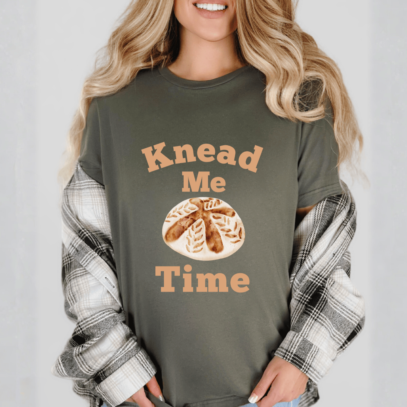 mom life tee that says Knead Me Time - T-Shirt for moms