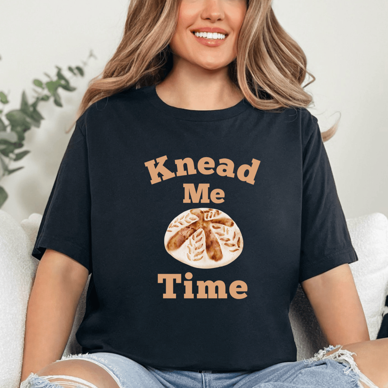 mom life tee that says Knead Me Time - T-Shirt for moms