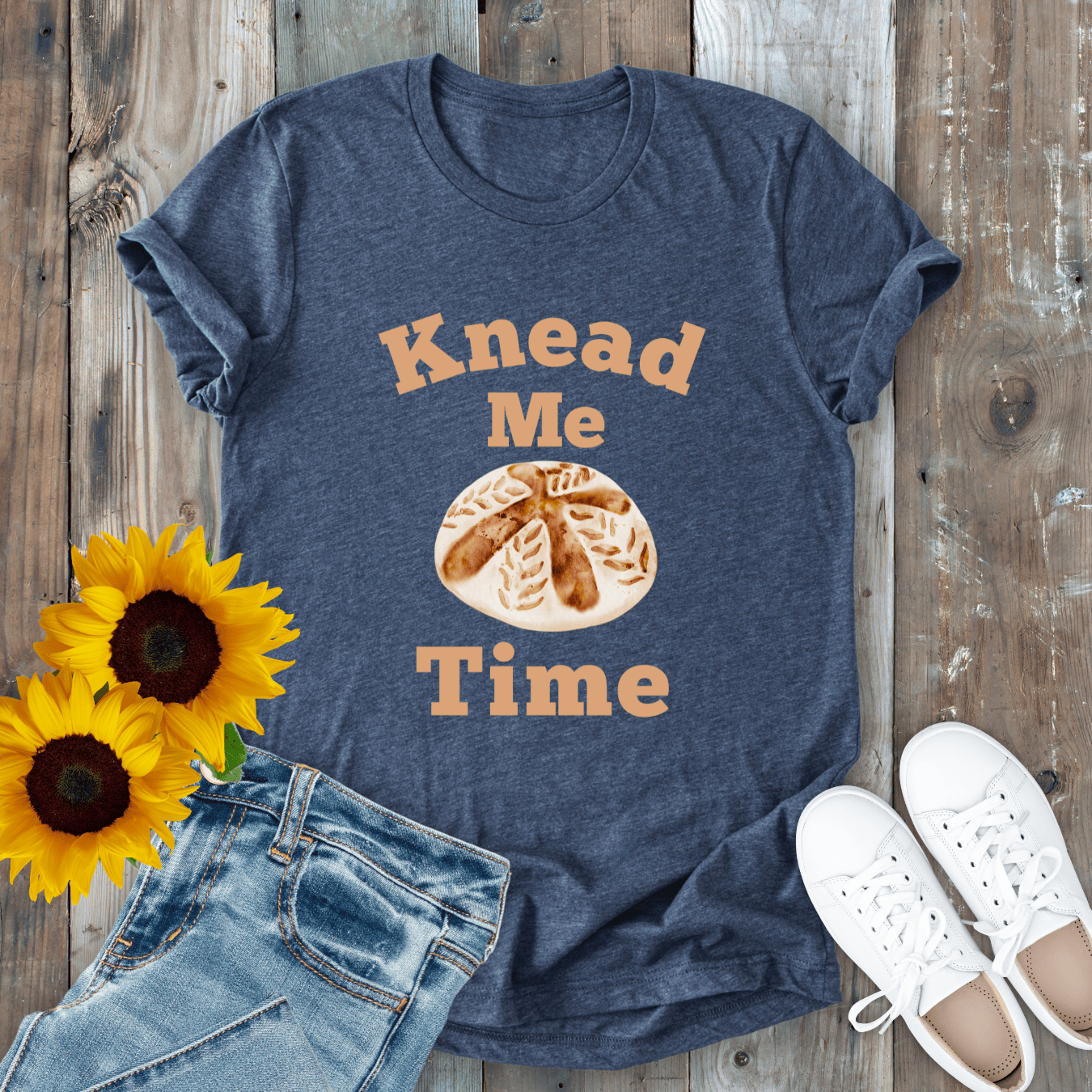 mom life tee that says Knead Me Time - T-Shirt for moms