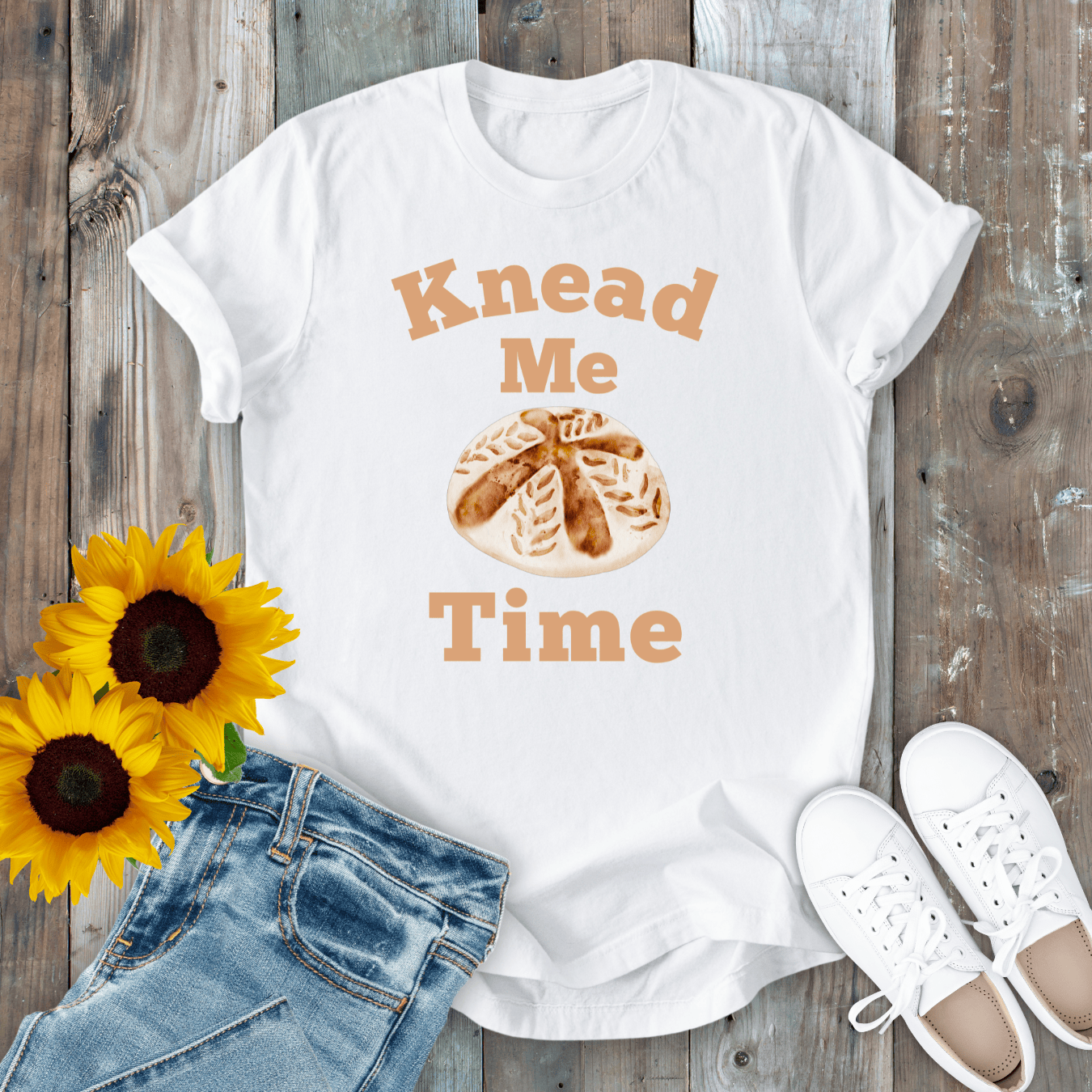 mom life tee that says Knead Me Time - T-Shirt for moms