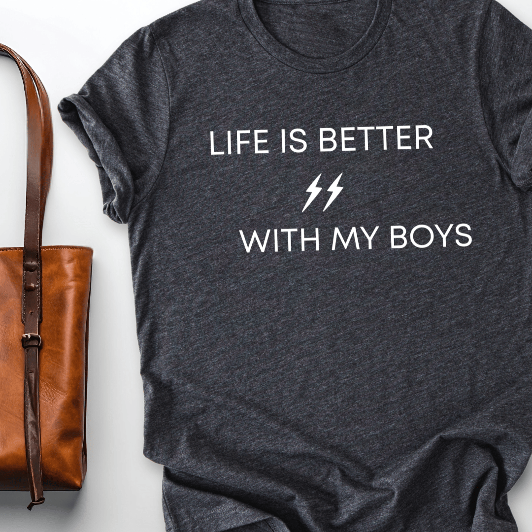 mom life tee that says Life is Better Mom T-Shirt for moms