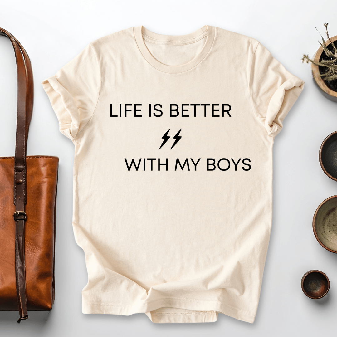 mom life tee that says Life is Better Mom T-Shirt for moms