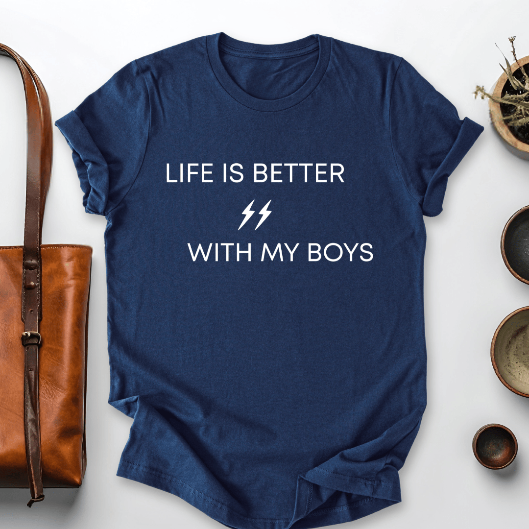 mom life tee that says Life is Better Mom T-Shirt for moms