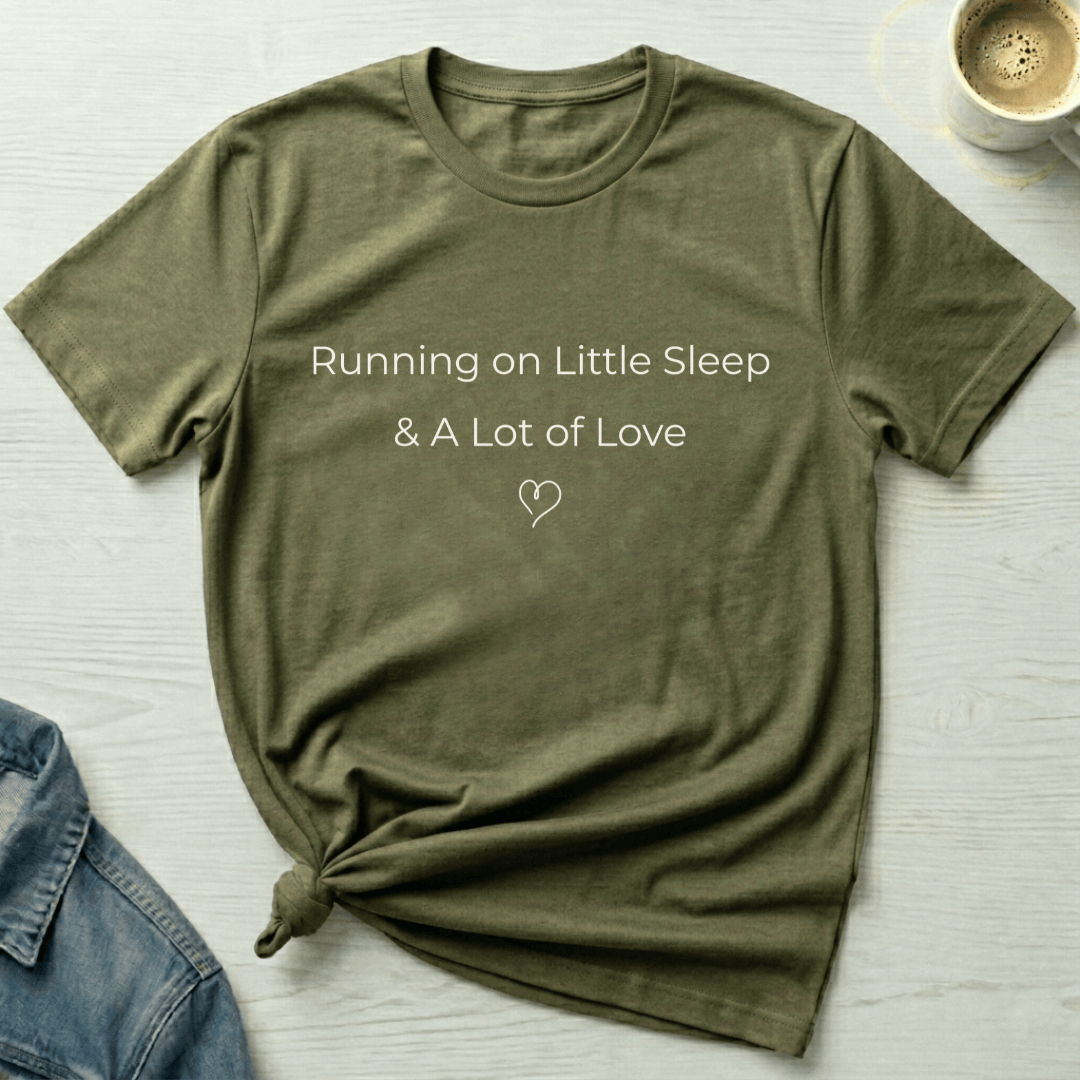 mom life tee that says Little Sleep Mom T-Shirt for moms