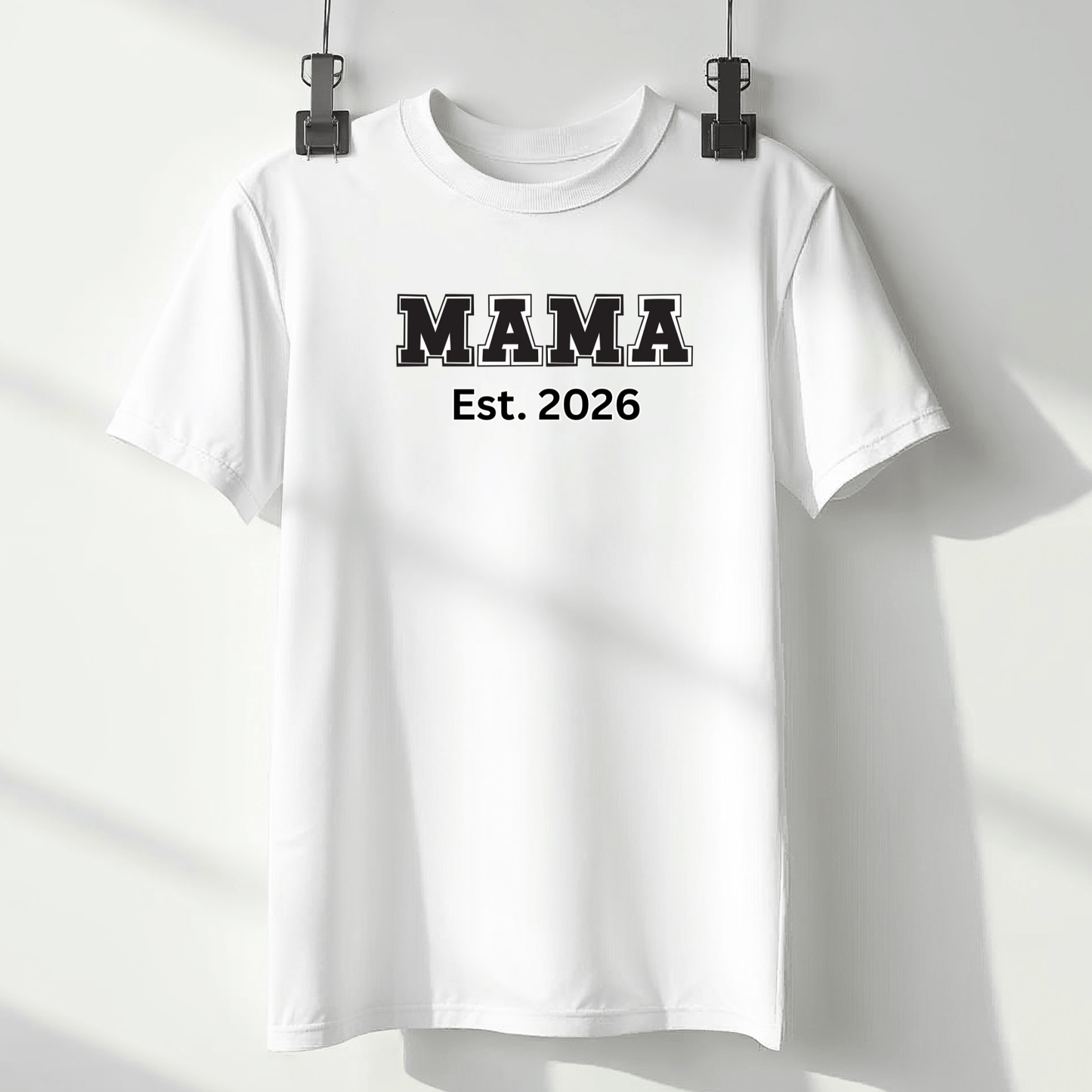 mom life tee that says MAMA 2026 -New Mom T-Shirt for moms