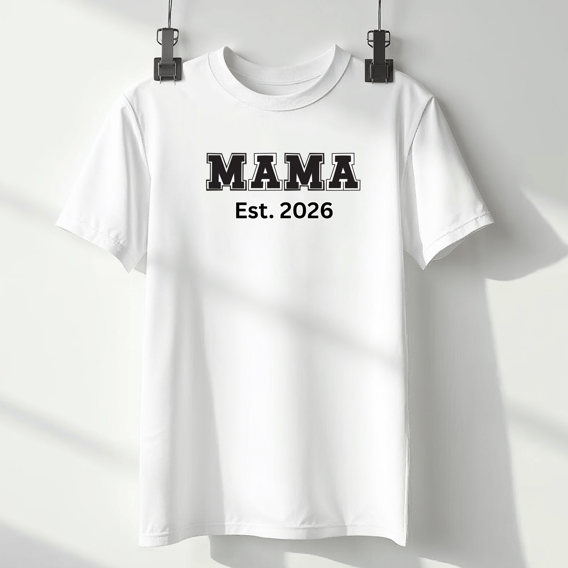 mom life tee that says MAMA 2026 -New Mom T-Shirt for moms