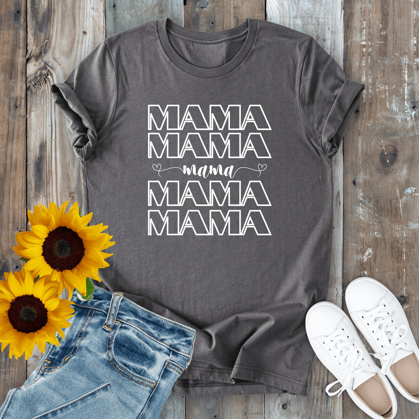 mom life tee that says MAMA T-Shirt for moms