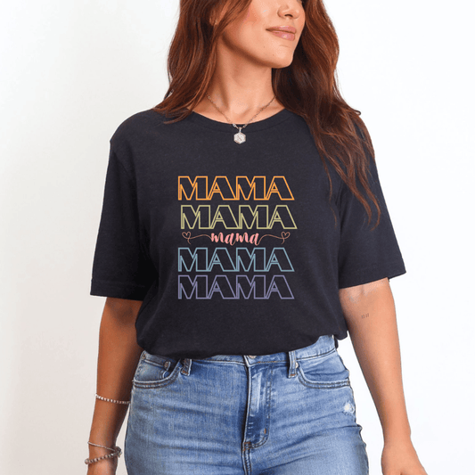 mom life tee that says MAMA T-Shirt for moms
