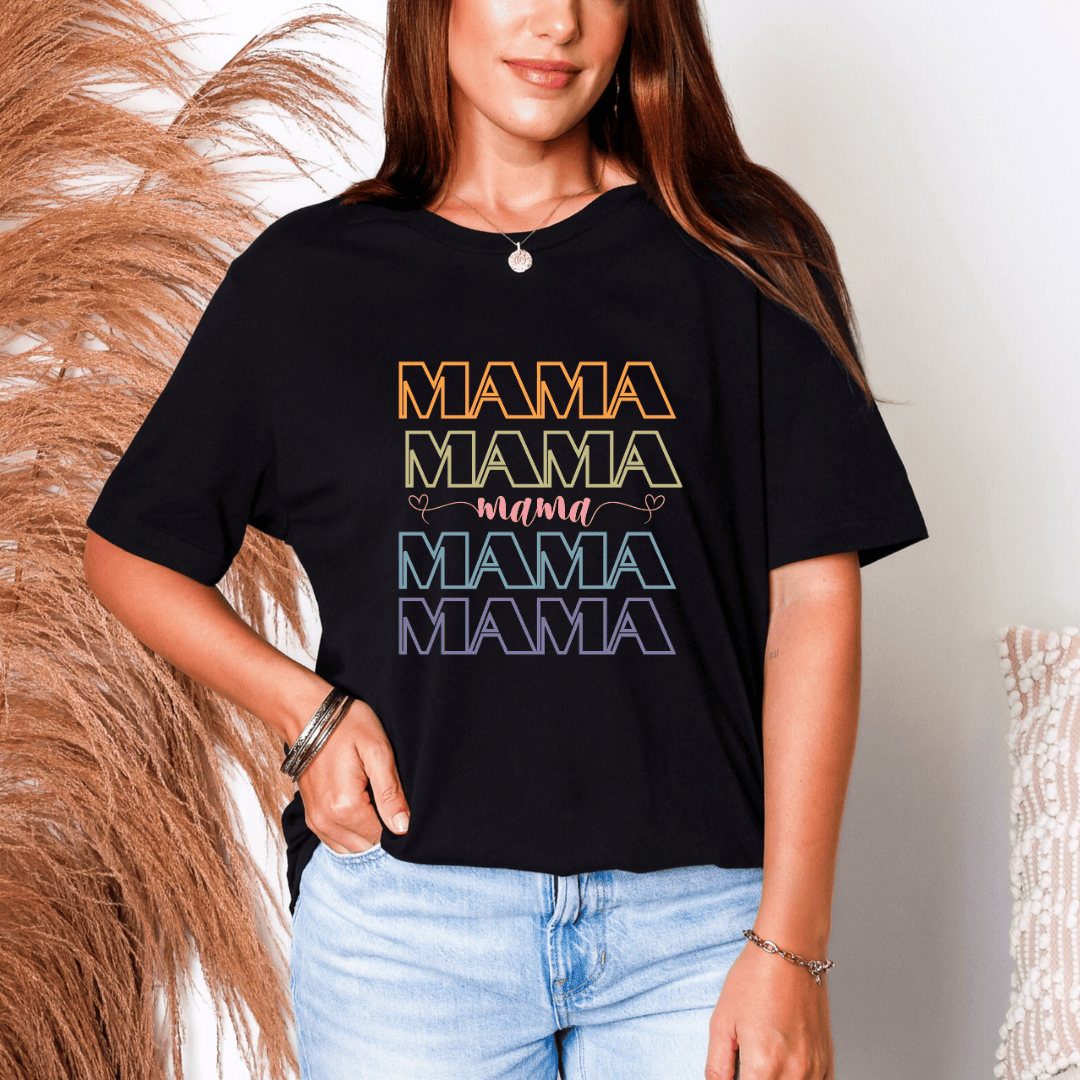 mom life tee that says MAMA T-Shirt for moms