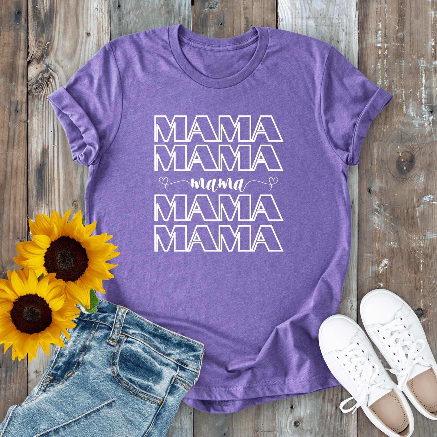 mom life tee that says MAMA T-Shirt for moms