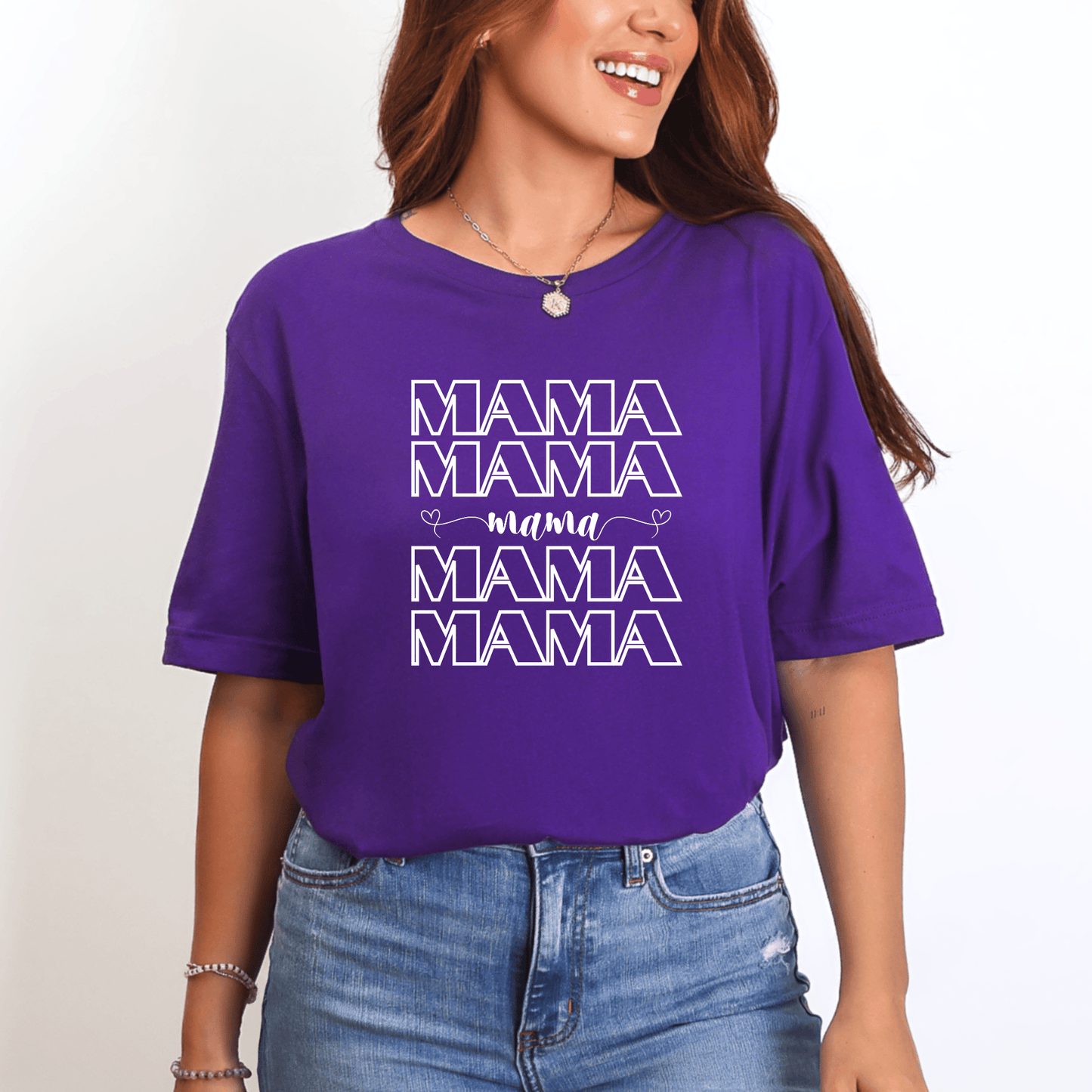mom life tee that says MAMA T-Shirt for moms