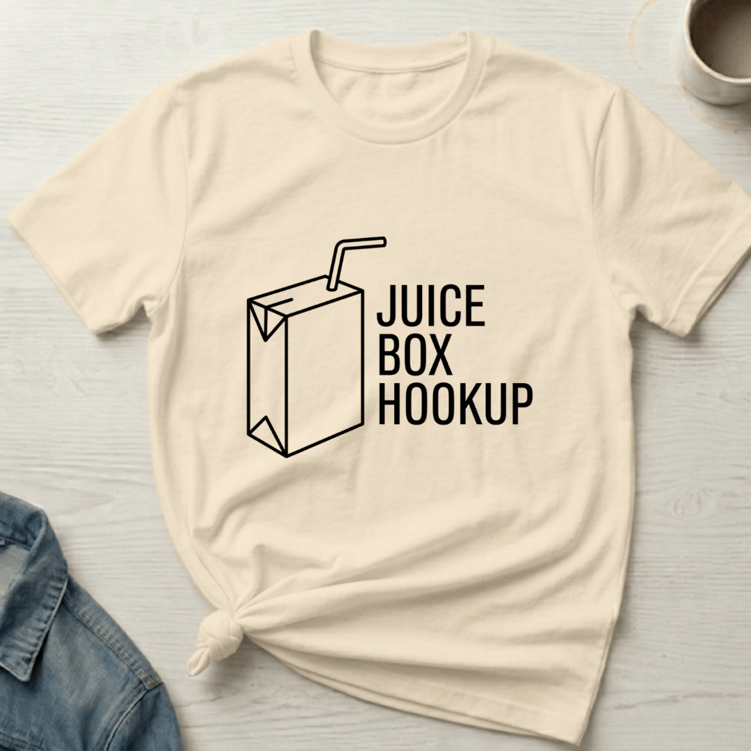 mom life tee that says Minimalist Juice Box Mom T-Shirt for moms