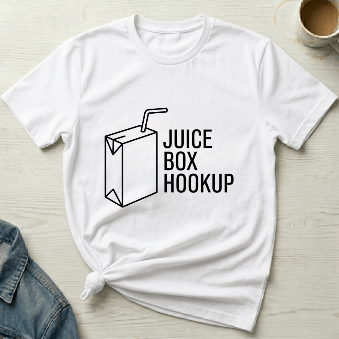 mom life tee that says Minimalist Juice Box Mom T-Shirt for moms