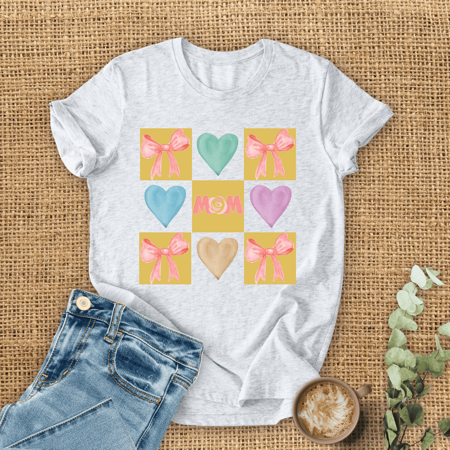 mom life tee that says Mom Bows T-Shirt for moms