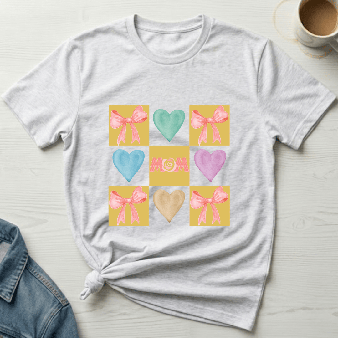 mom life tee that says Mom Bows T-Shirt for moms