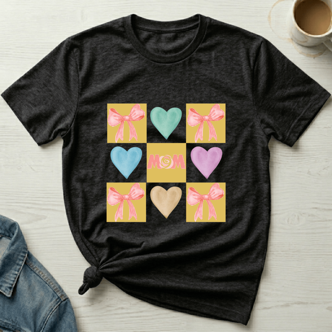 mom life tee that says Mom Bows T-Shirt for moms