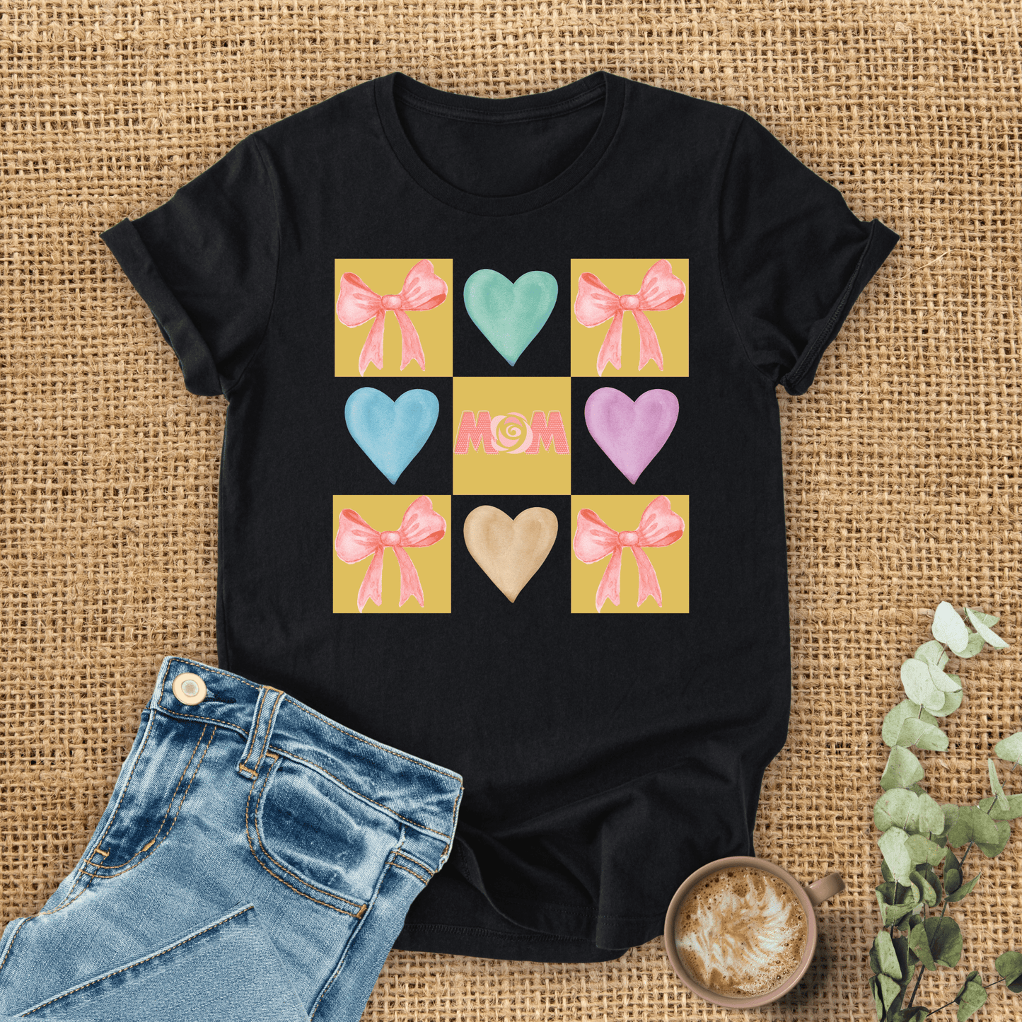 mom life tee that says Mom Bows T-Shirt for moms