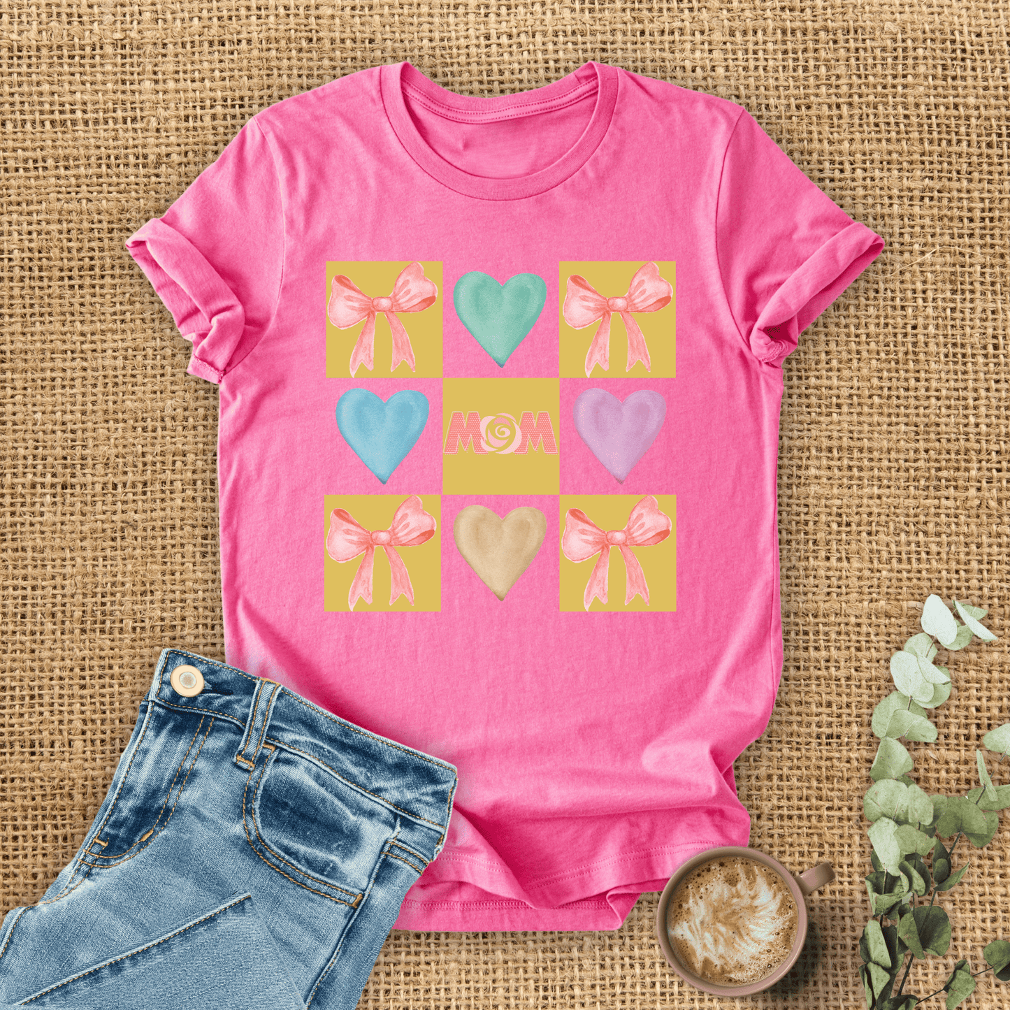 mom life tee that says Mom Bows T-Shirt for moms