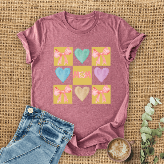 mom life tee that says Mom Bows T-Shirt for moms