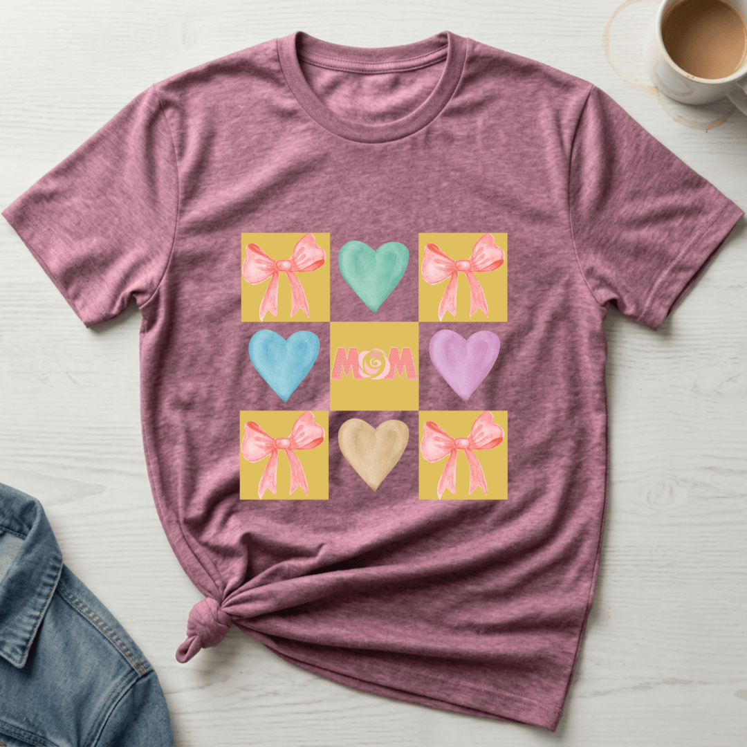 mom life tee that says Mom Bows T-Shirt for moms