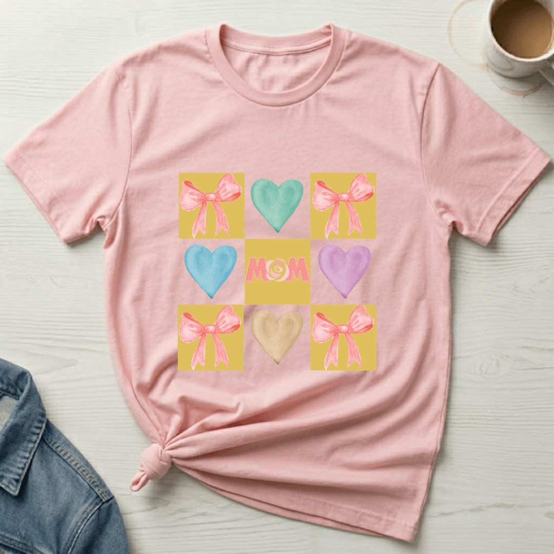 mom life tee that says Mom Bows T-Shirt for moms