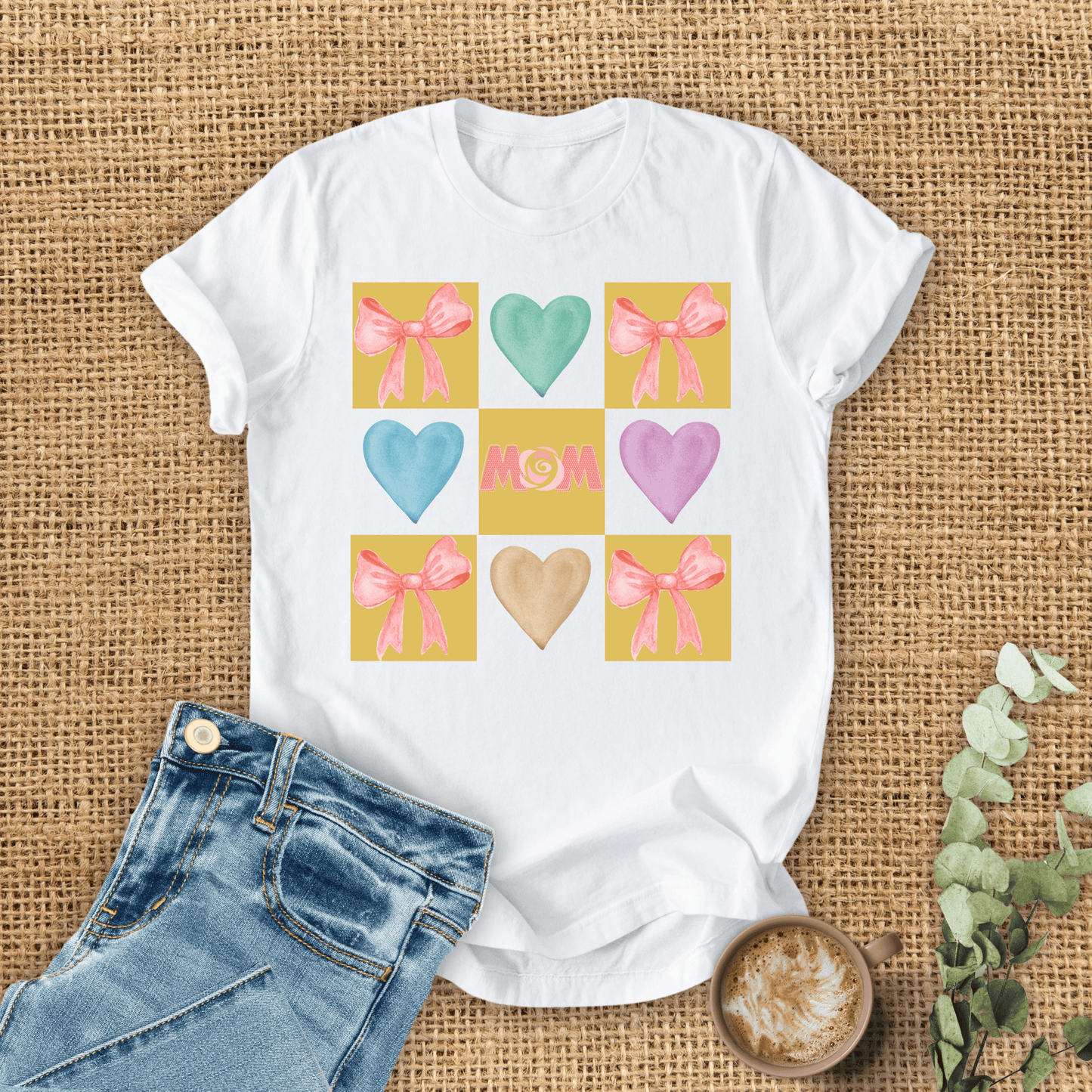 mom life tee that says Mom Bows T-Shirt for moms