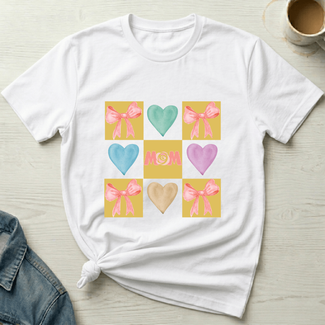 mom life tee that says Mom Bows T-Shirt for moms
