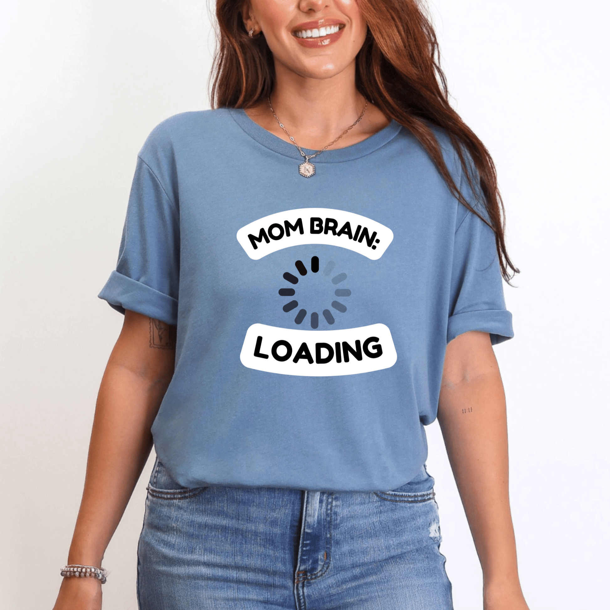 mom life tee that says Mom Brain T-Shirt for moms
