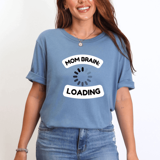 mom life tee that says Mom Brain T-Shirt for moms