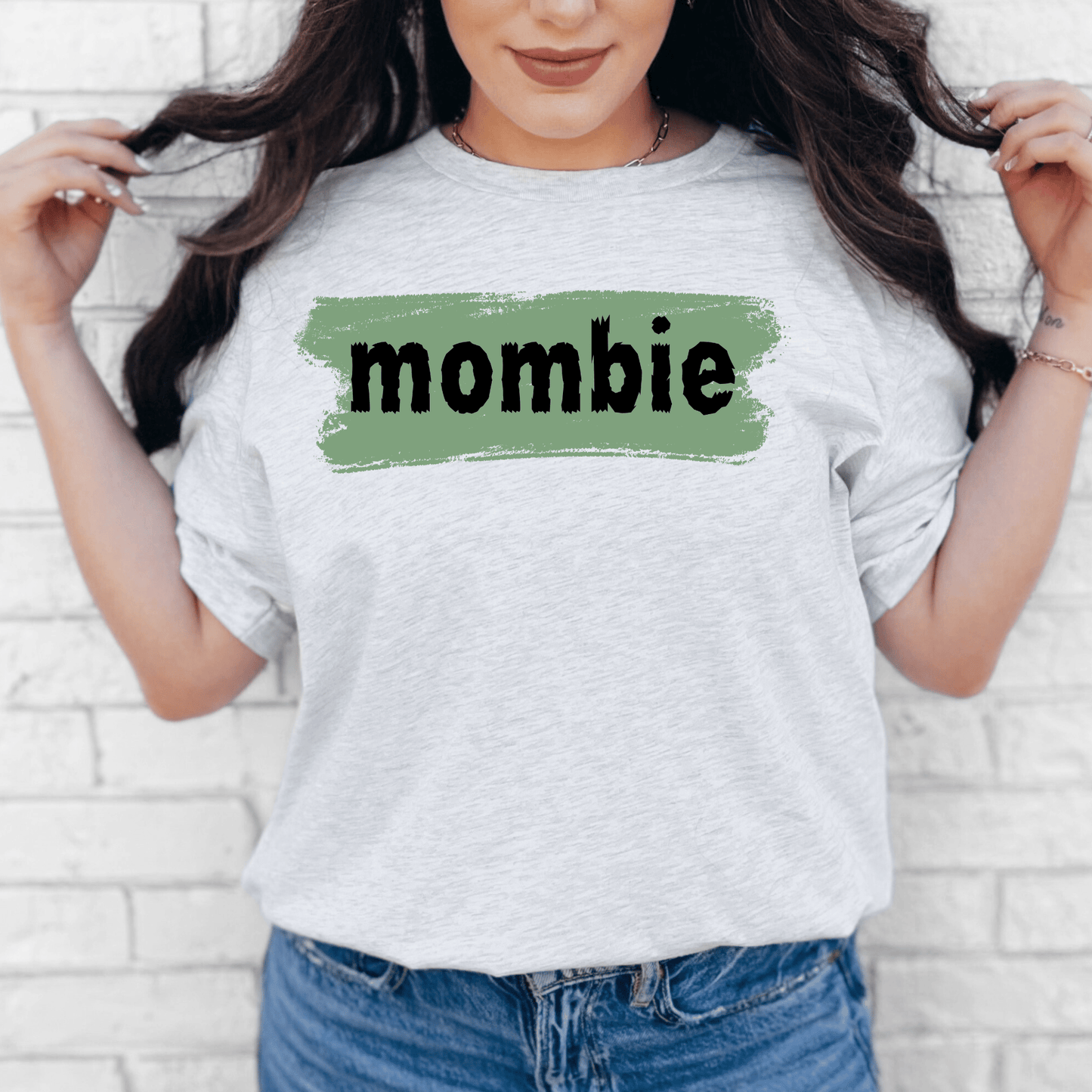 mom life tee that says mombie--T-Shirt for moms