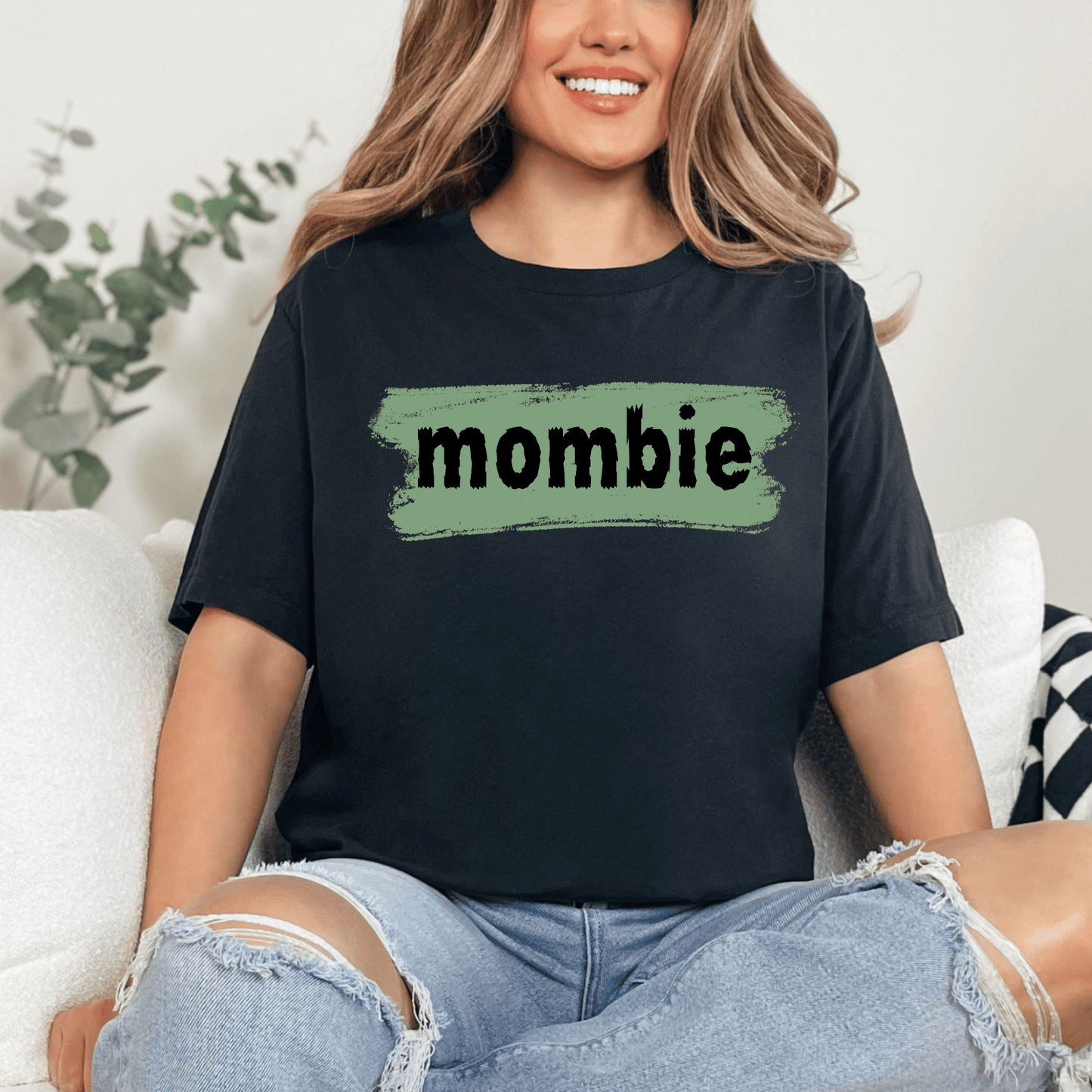 mom life tee that says mombie--T-Shirt for moms