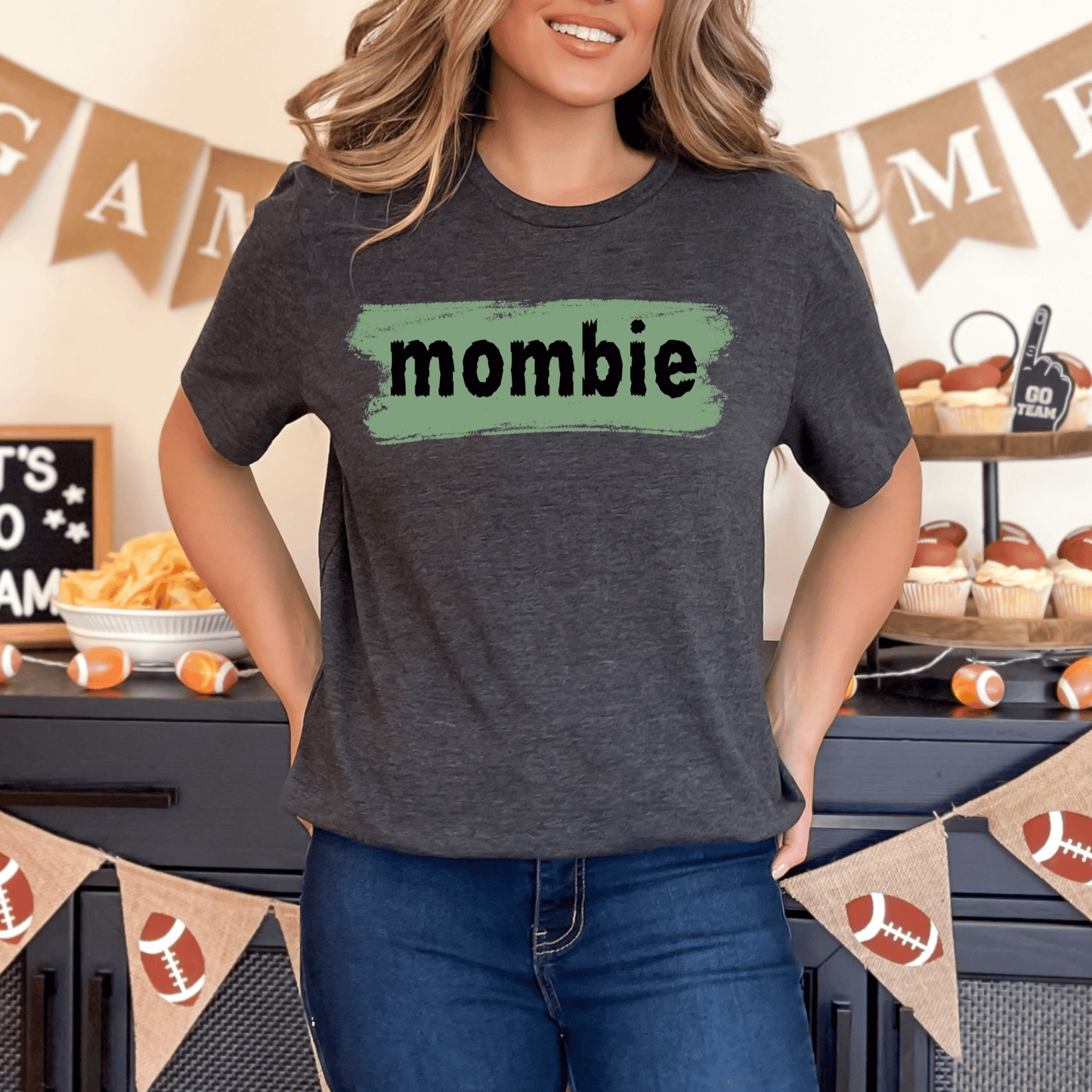 mom life tee that says mombie--T-Shirt for moms