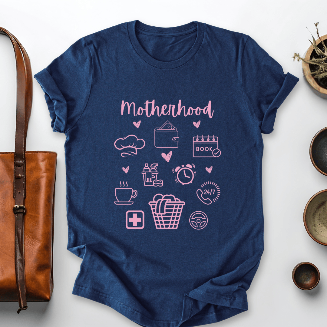 mom life tee that says Motherhood Load Mom T-Shirt for moms