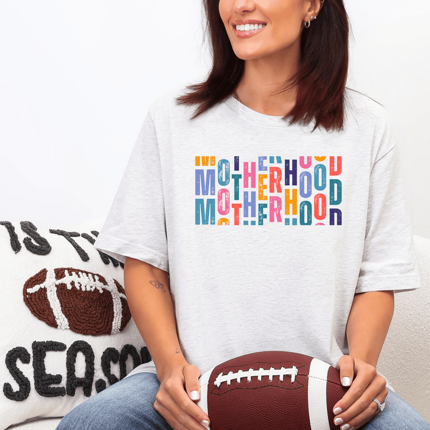 mom life tee that says Motherhood T-Shirt for moms