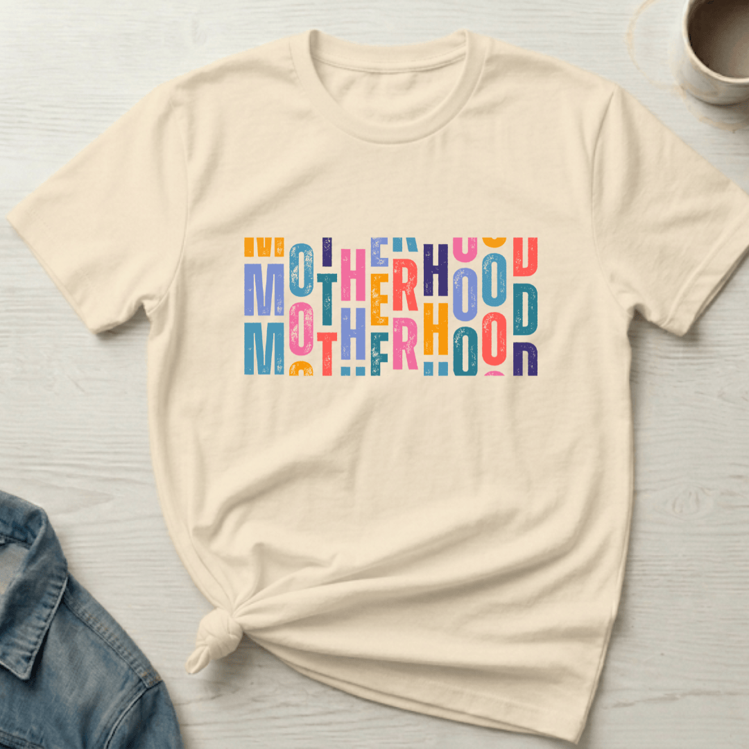 mom life tee that says Motherhood T-Shirt for moms