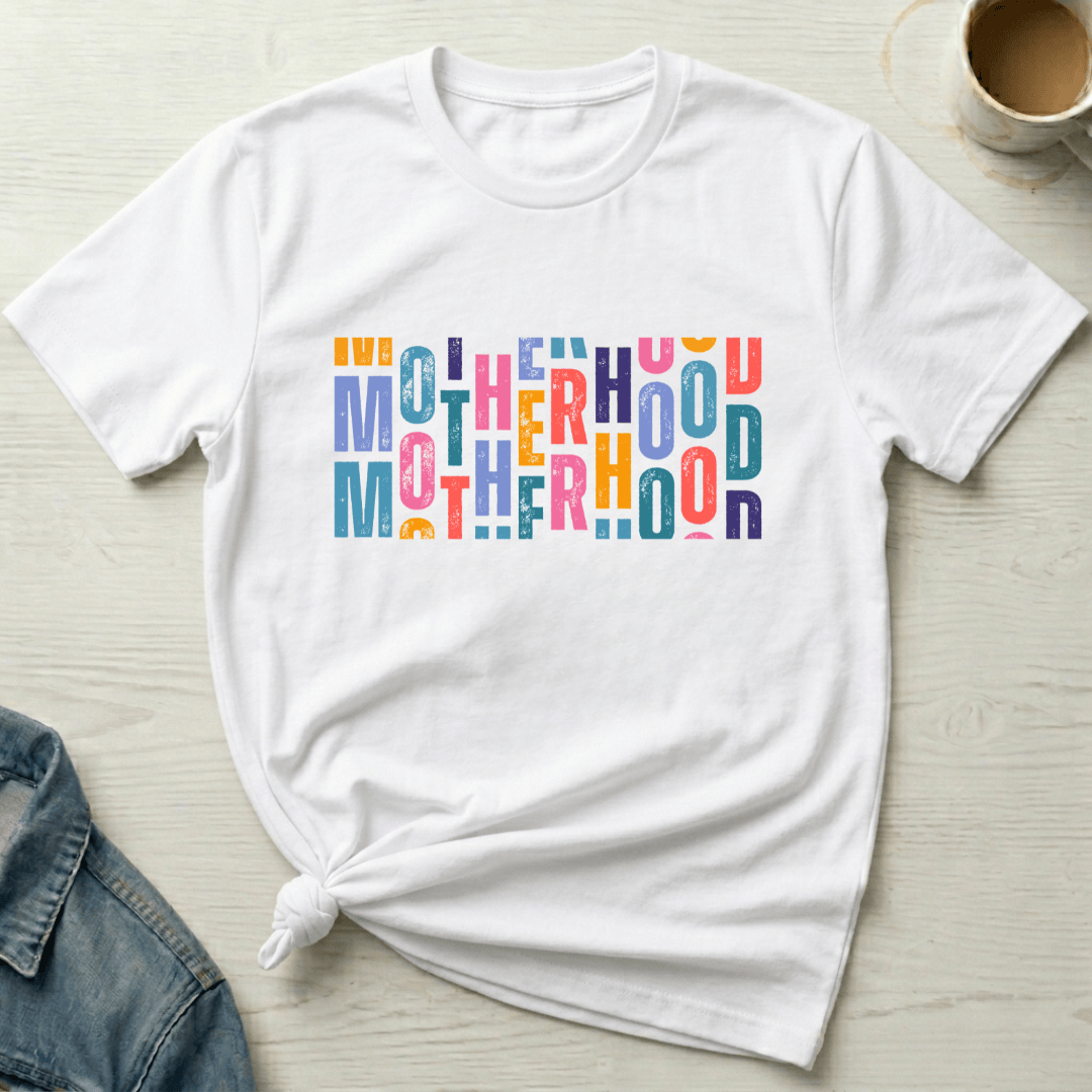 mom life tee that says Motherhood T-Shirt for moms