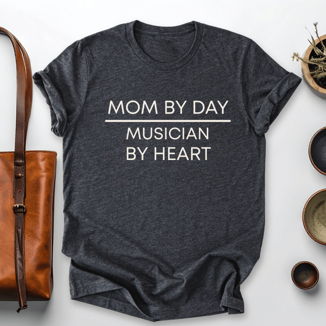 mom life tee that says Musician & Mom T-Shirt for moms