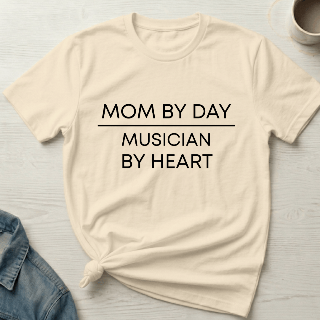 mom life tee that says Musician & Mom T-Shirt for moms