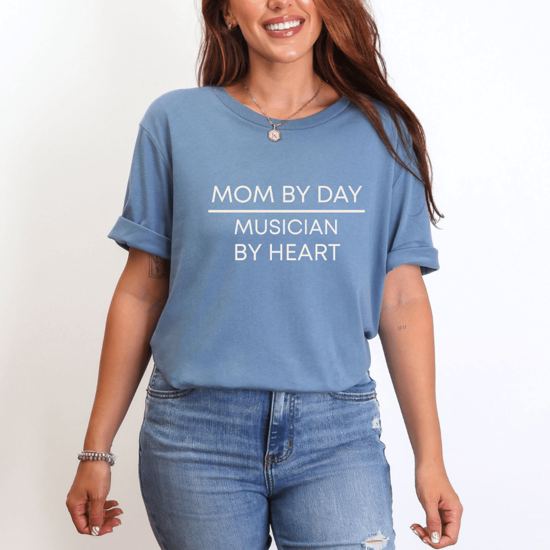 mom life tee that says Musician & Mom T-Shirt for moms