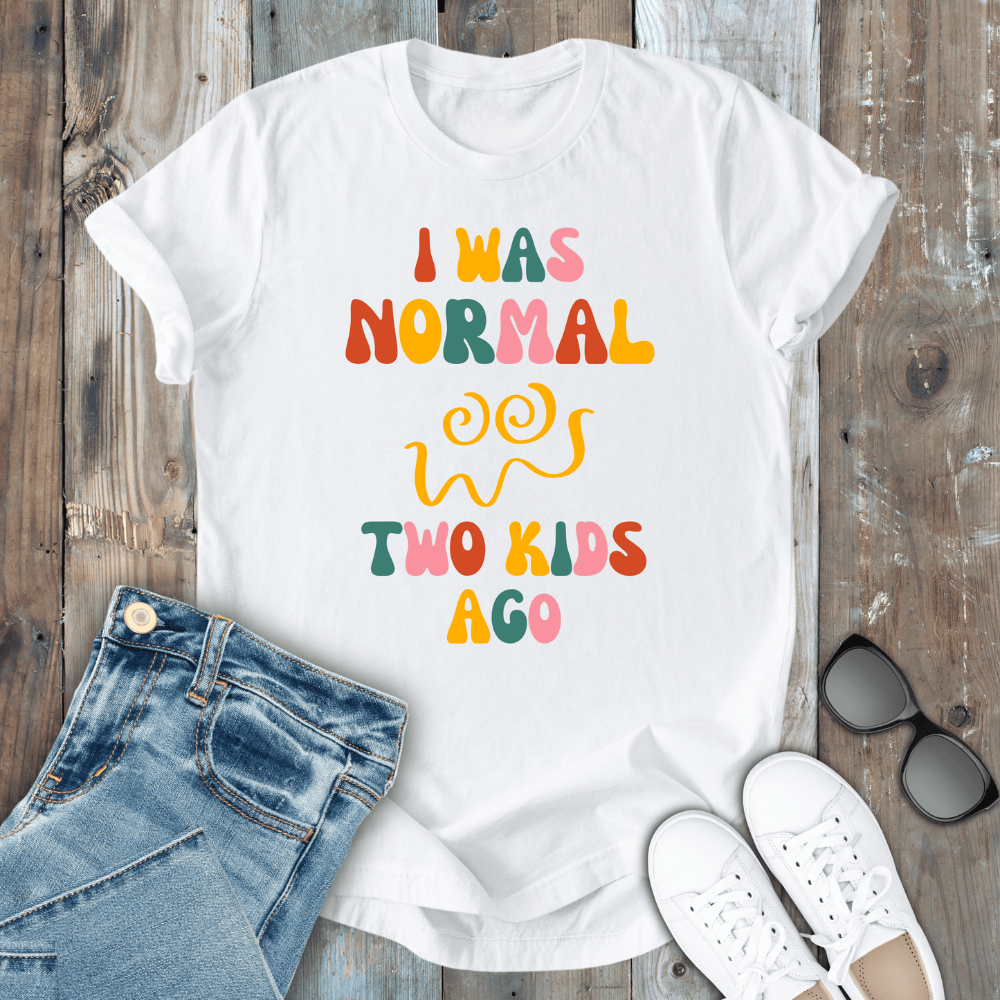 mom life tee that says Normal Before Kids T-Shirt for moms