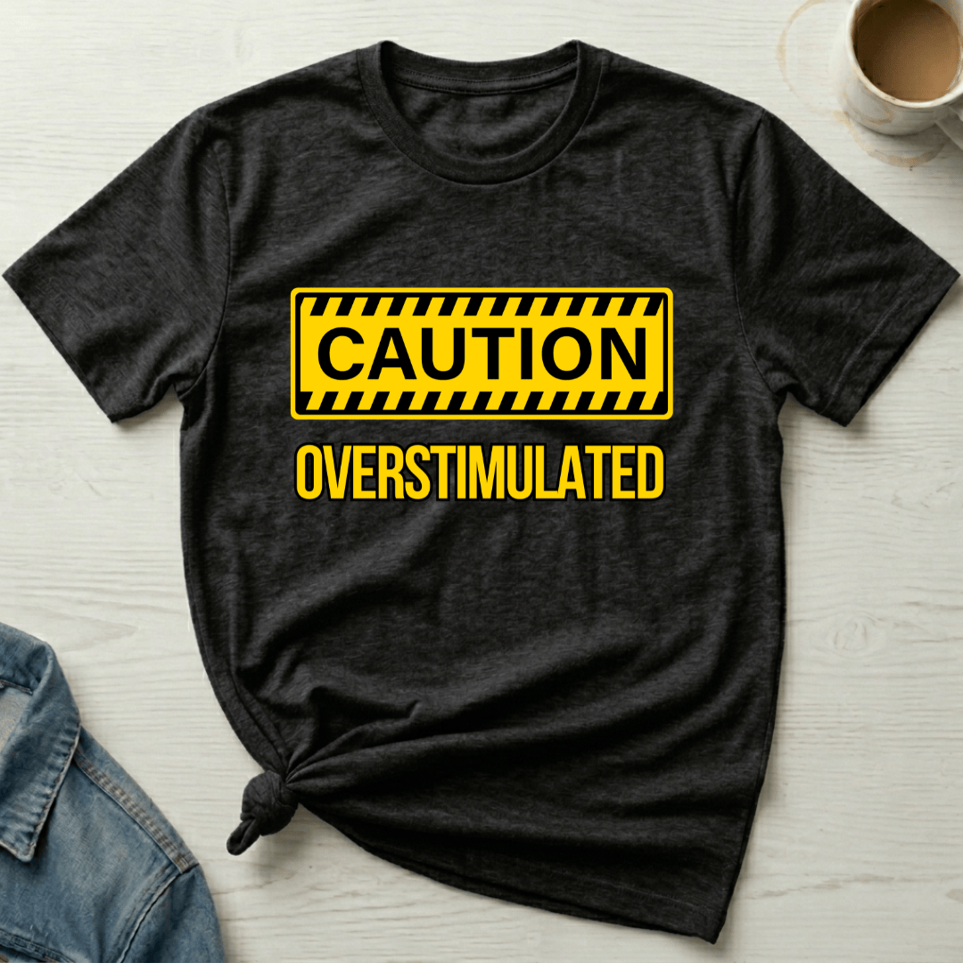 mom life tee that says Overstimulated Mom T-Shirt for moms