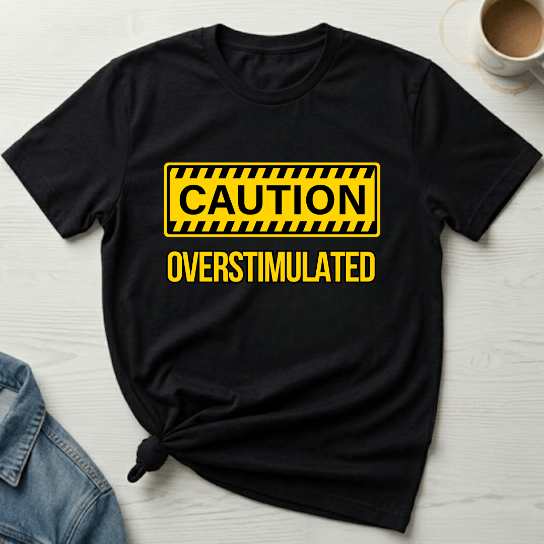 mom life tee that says Overstimulated Mom T-Shirt for moms