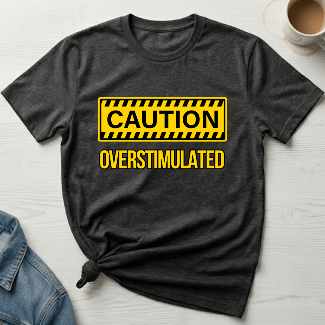 mom life tee that says Overstimulated Mom T-Shirt for moms