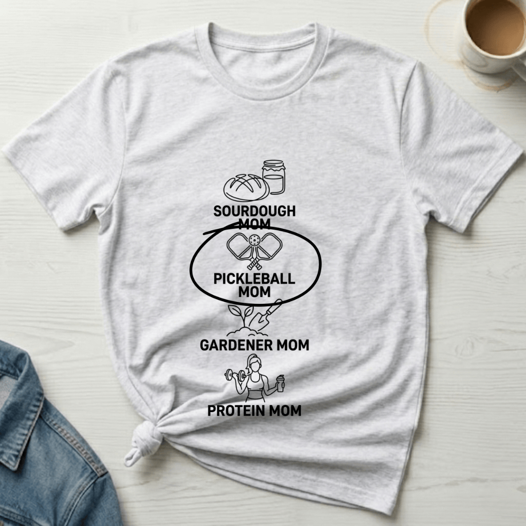 mom life tee that says Pickleball Mom T-Shirt for moms